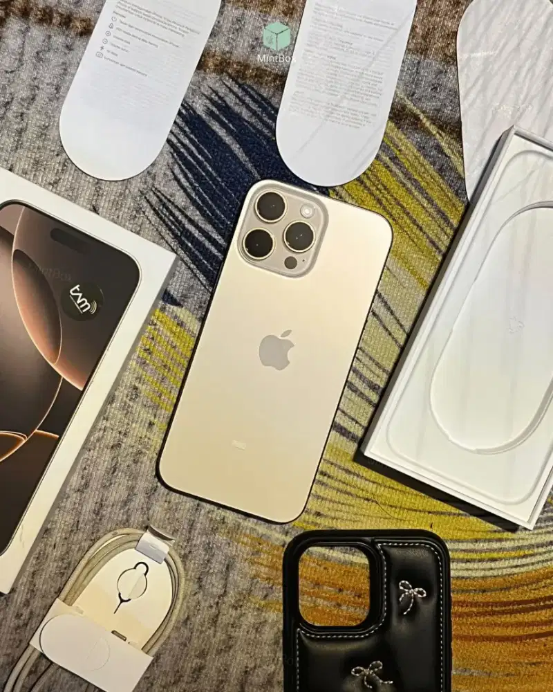 IPHONE 16 PRO MAX 256GB DESERT TITANIUM GARANSI ON MULUS