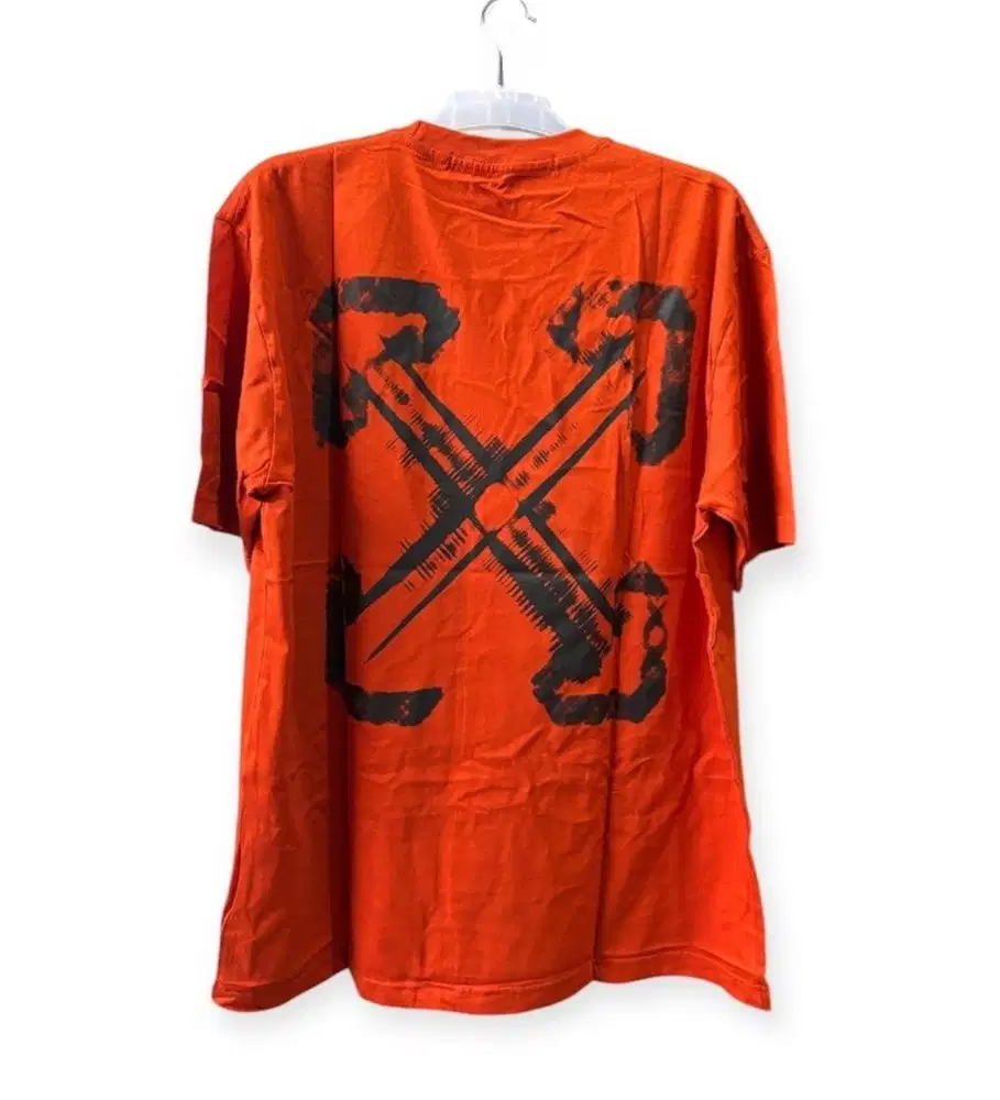Kaos tshirt preloved bal orange 77x60 off white
