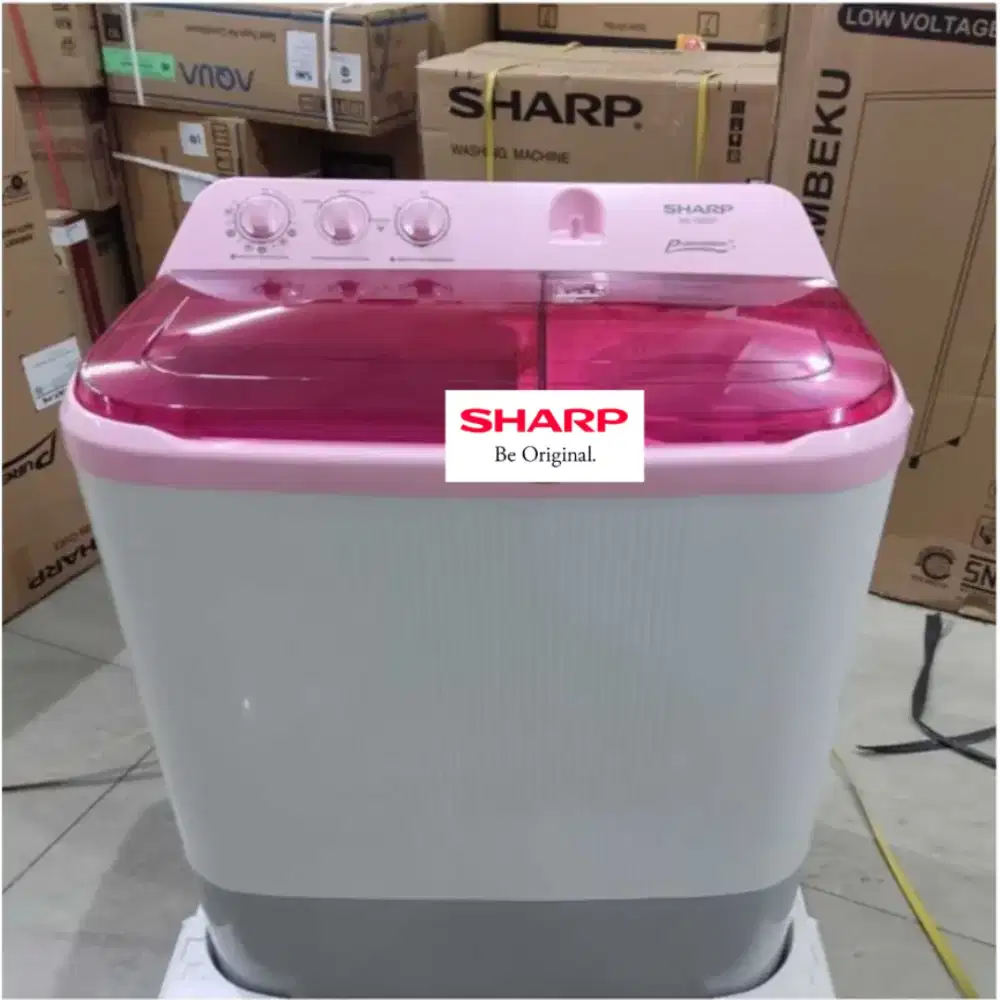 Bisa Cicilan.Sharp Mesin Cuci 2Tabung 9Kg PUREMAGIC² ES-T95NT-PK