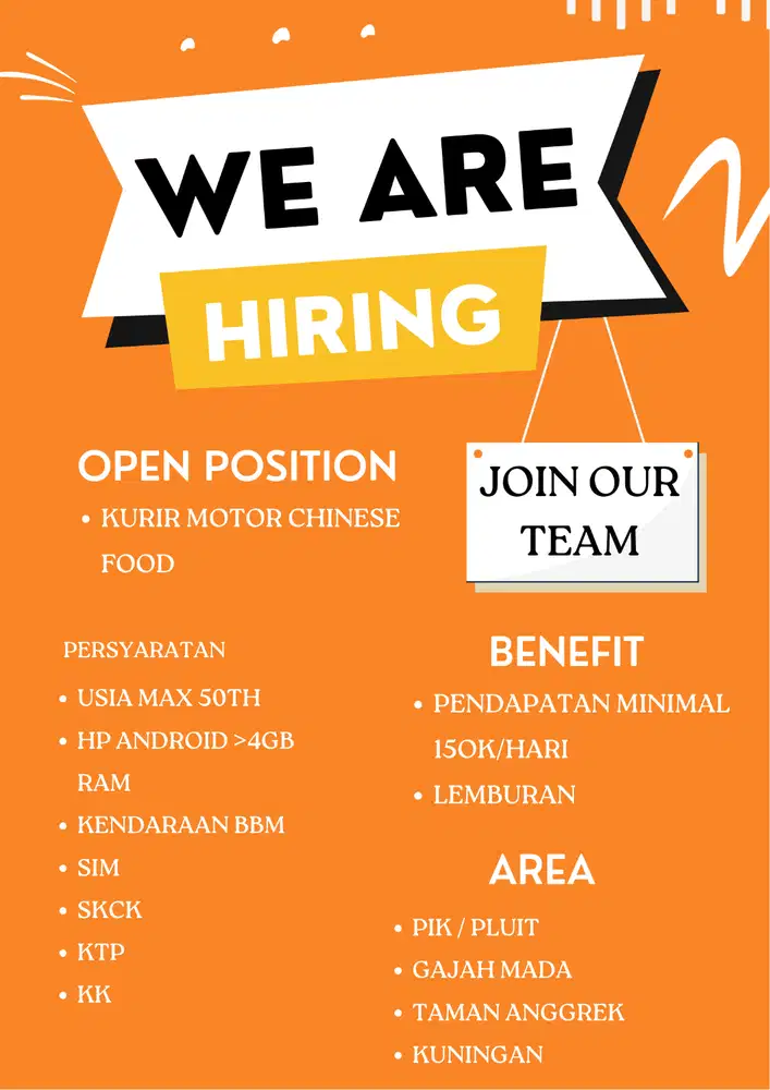 kurir/loker/food delivery/ojol