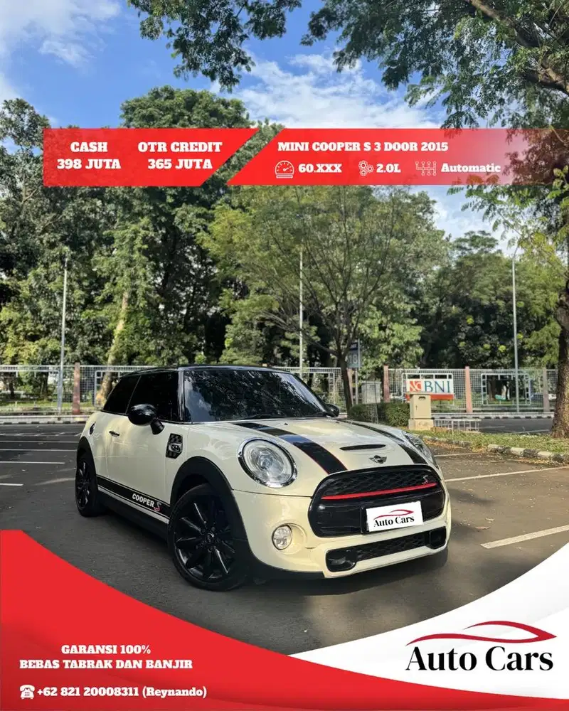 [HARGA CASH] Mini Cooper S 3 Door 2.0 JCW Package 2015