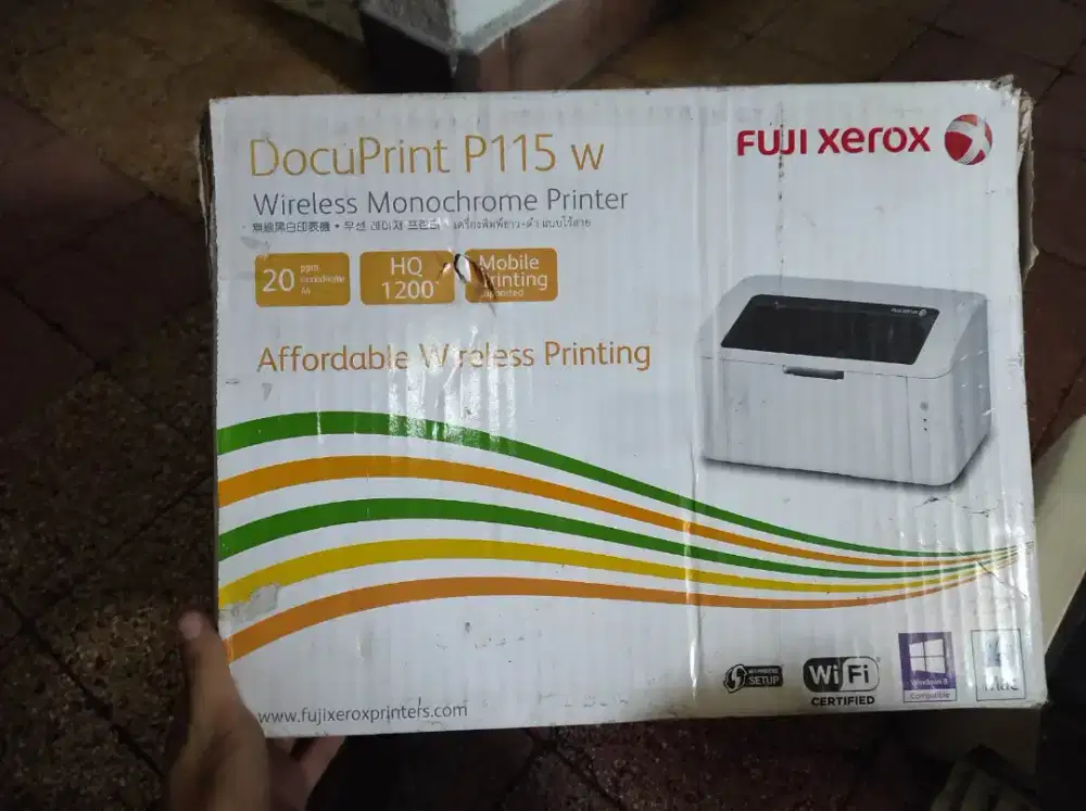 Printer Fuji Xerox P115W Docuprint Wireless Hitam Putih Mulus Terawat