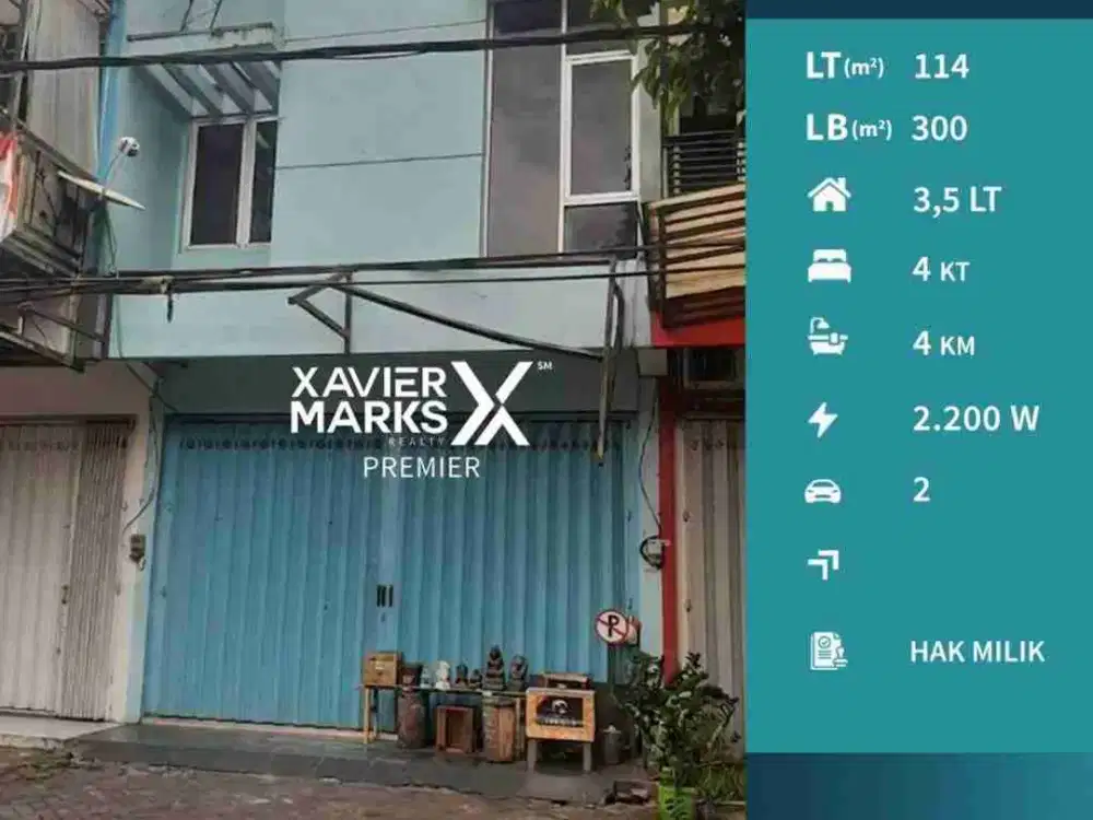 Dijual Ruko 3,5 Lt Siap Pakai Dekat Jalan Kawi Atas, Tengah Kota Malang
