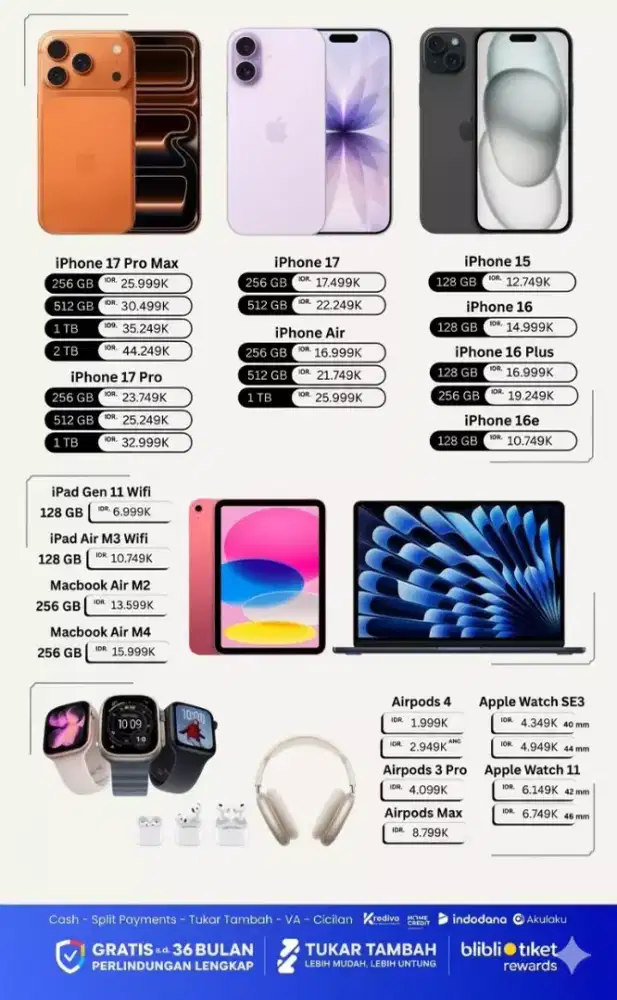 promo produk Apple bisa cicilan dp 0 free 2x angsuran