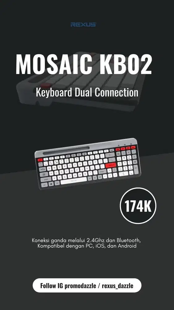 Keyboard bluetooth rexus KB02