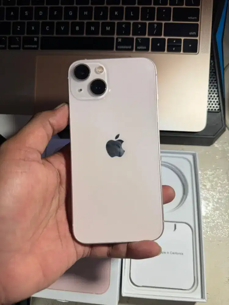 iPhone 13 256 pink bh 74% original ex inter LL/A bisa semua kartu