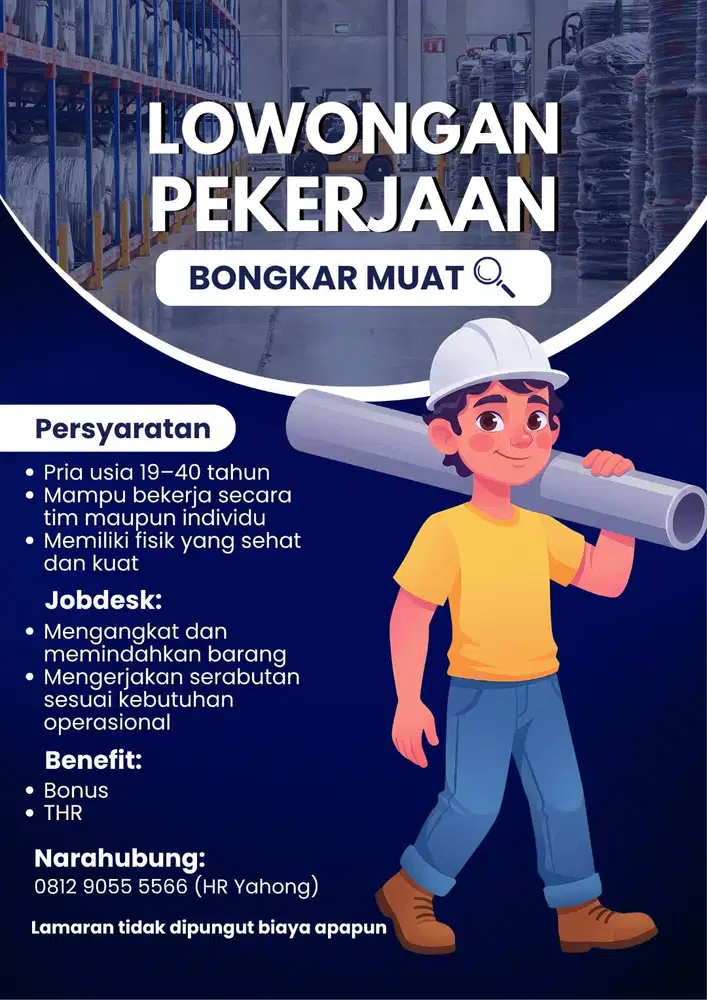 Dicari Crew Bongkar Muat