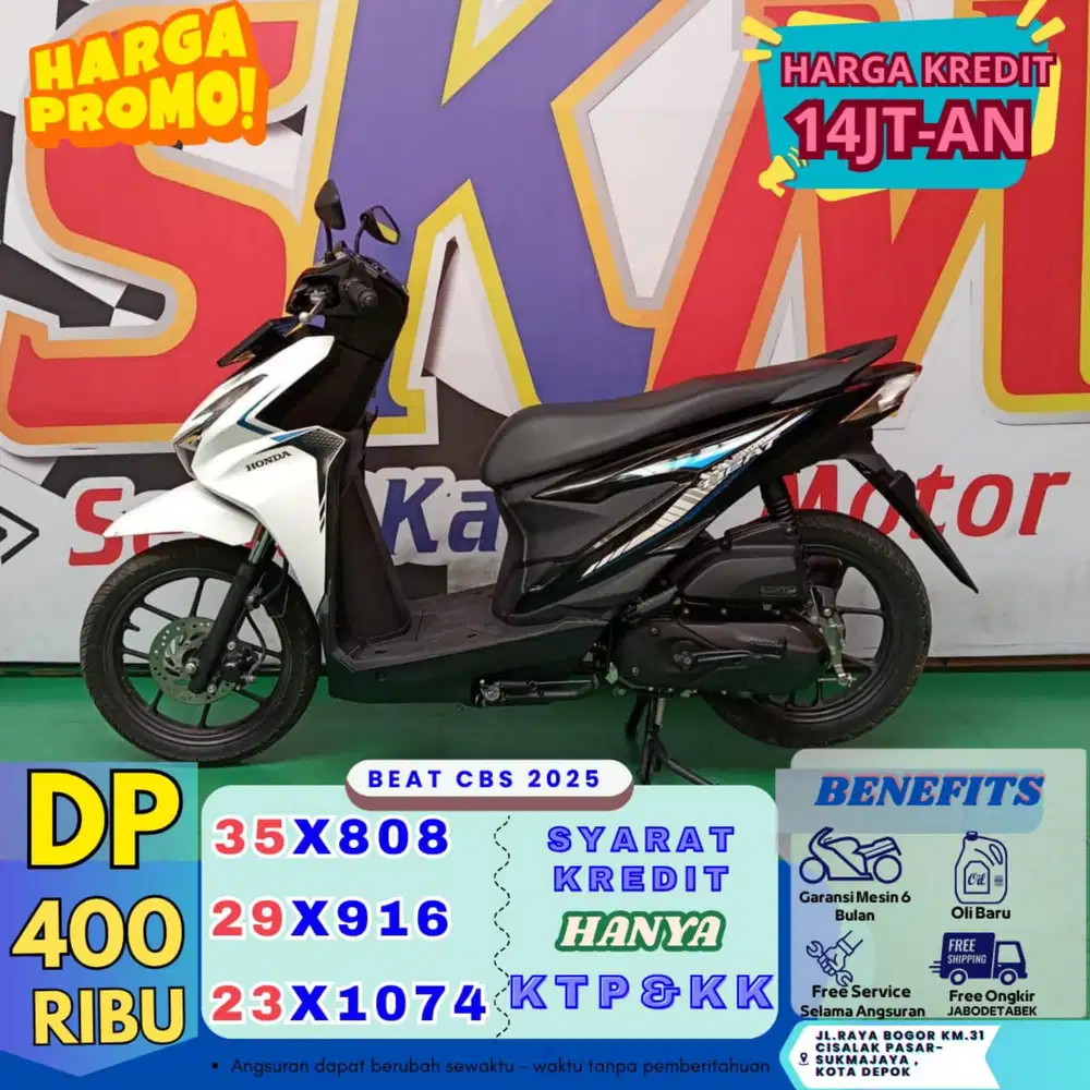 (Beat  2025 DP:400 syrat kk dan KTP km low) cash credit
