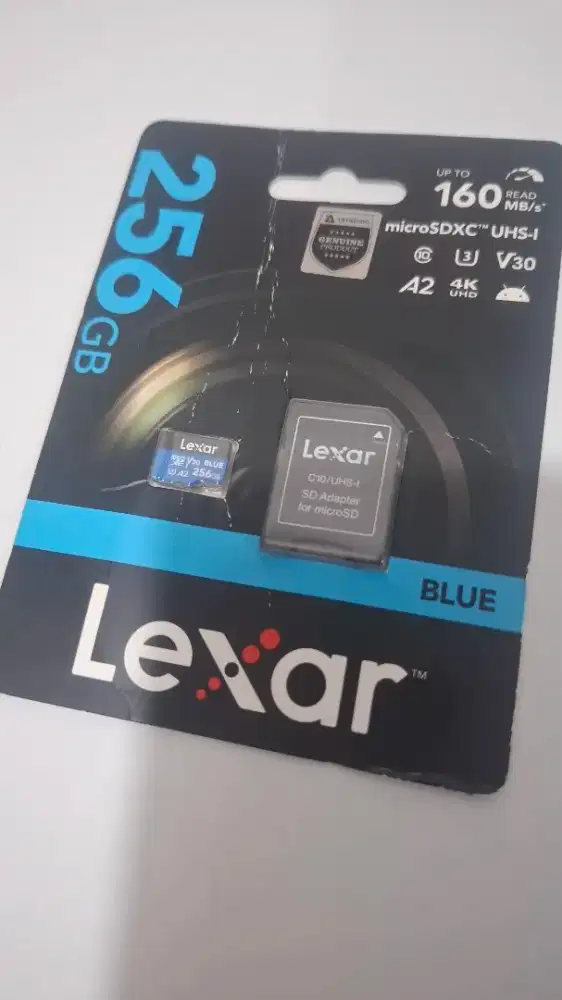 MicroSDXC merek LEXAR class 10 A2 U3 256GB (bisa 4K)