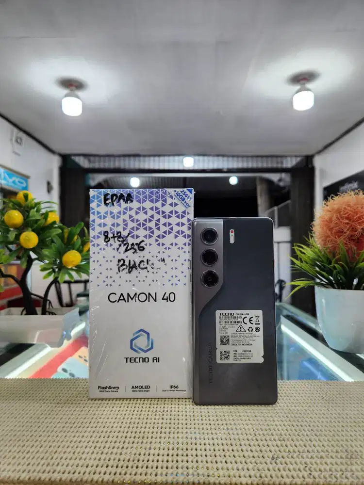 Tecno Camon 40 Ram 8+8Gb/ 256Gb Fullset Mulus Original 100% Like New