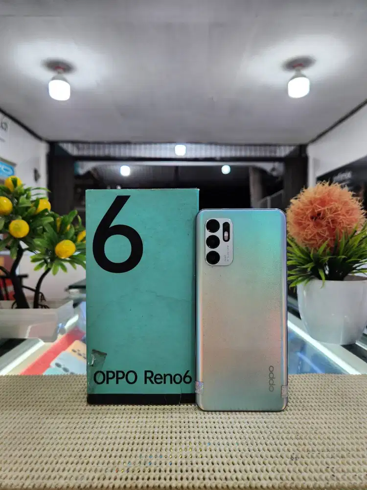 Oppp Reno 6 Ram 8+8Gb/ 128Gb Fullset Mulus Original 100% Bergaransi