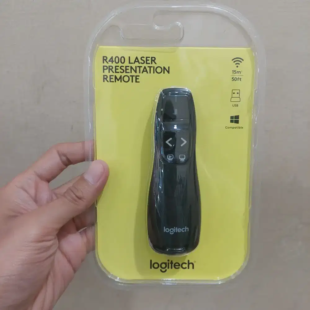 Logitech R400 Remote Pointer Wireless Presentasi Garansi Resmi