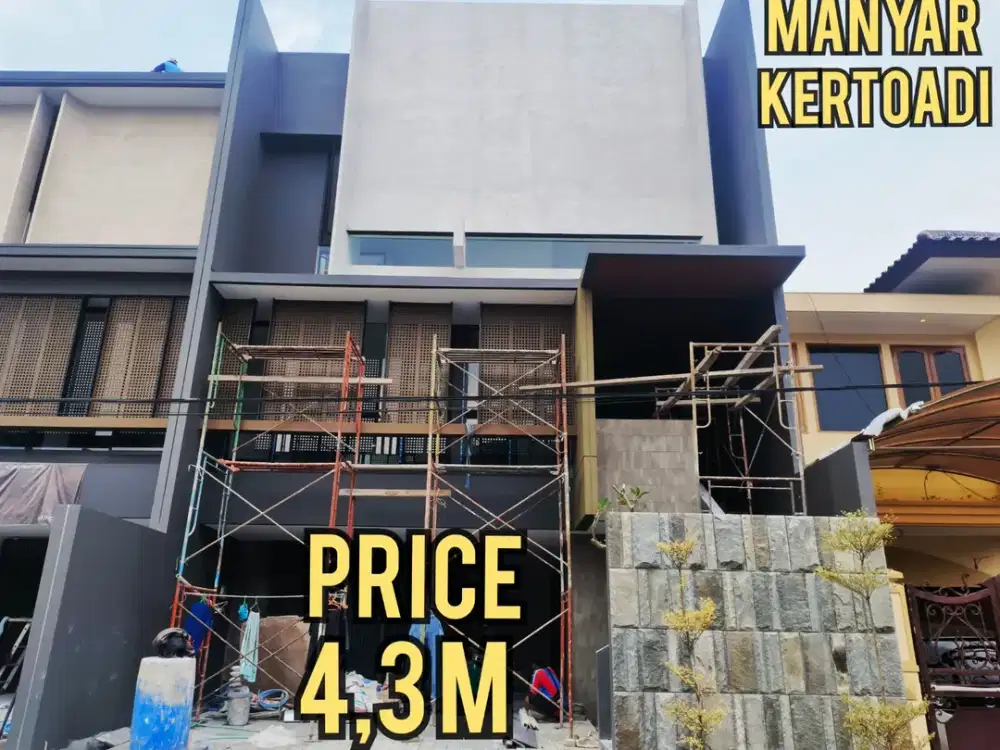 ‼️MEWAH GRESS‼️RUMAH BARU di MANYAR KERTOADI JALAN UTAMA. DEKAT KLAMPIS, MERR, SEMOLOWARU, NGINDEN, KERTAJAYA, DHARMAHUSADA, GALAXY MALL, ITS, UNAIR,