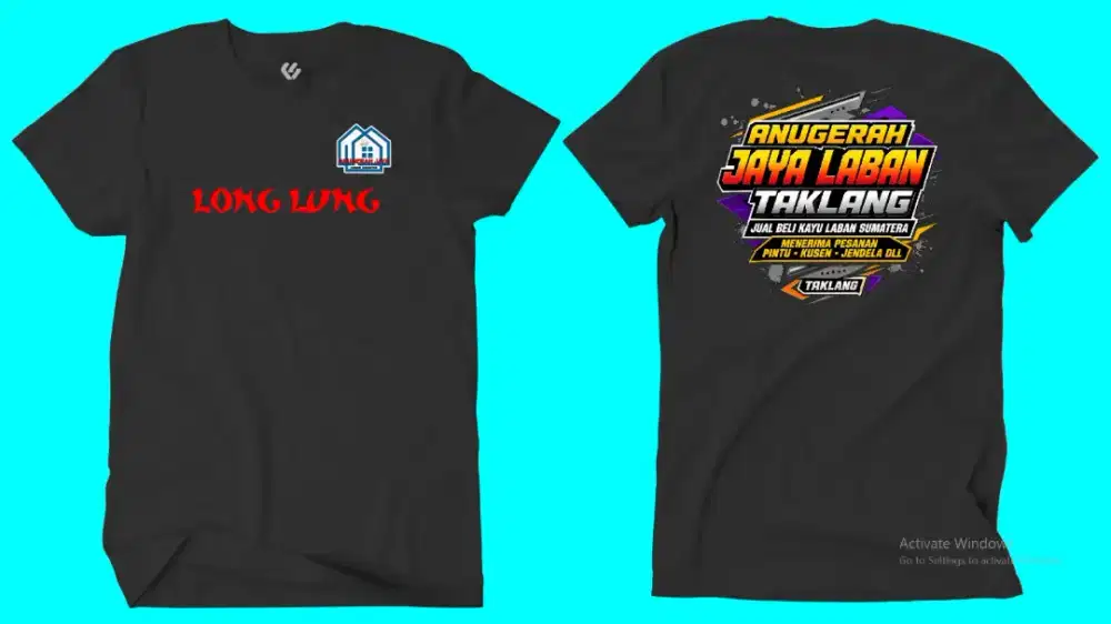 Sablon Kaos Minimal 12pcs