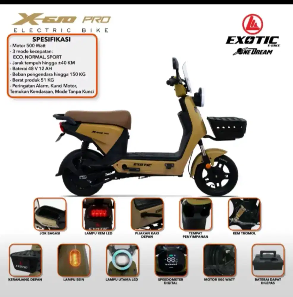 SEPEDA LISTRIK EXOTIC X-610 PRO
