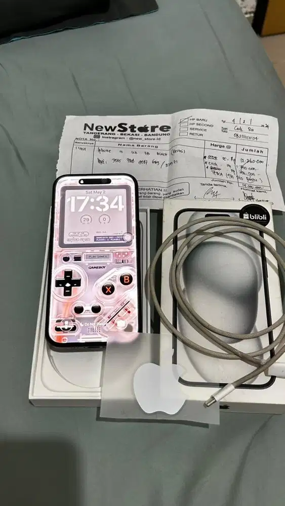 IPHONE 15 BLACK 128GB RESMI IBOX BLIBLI