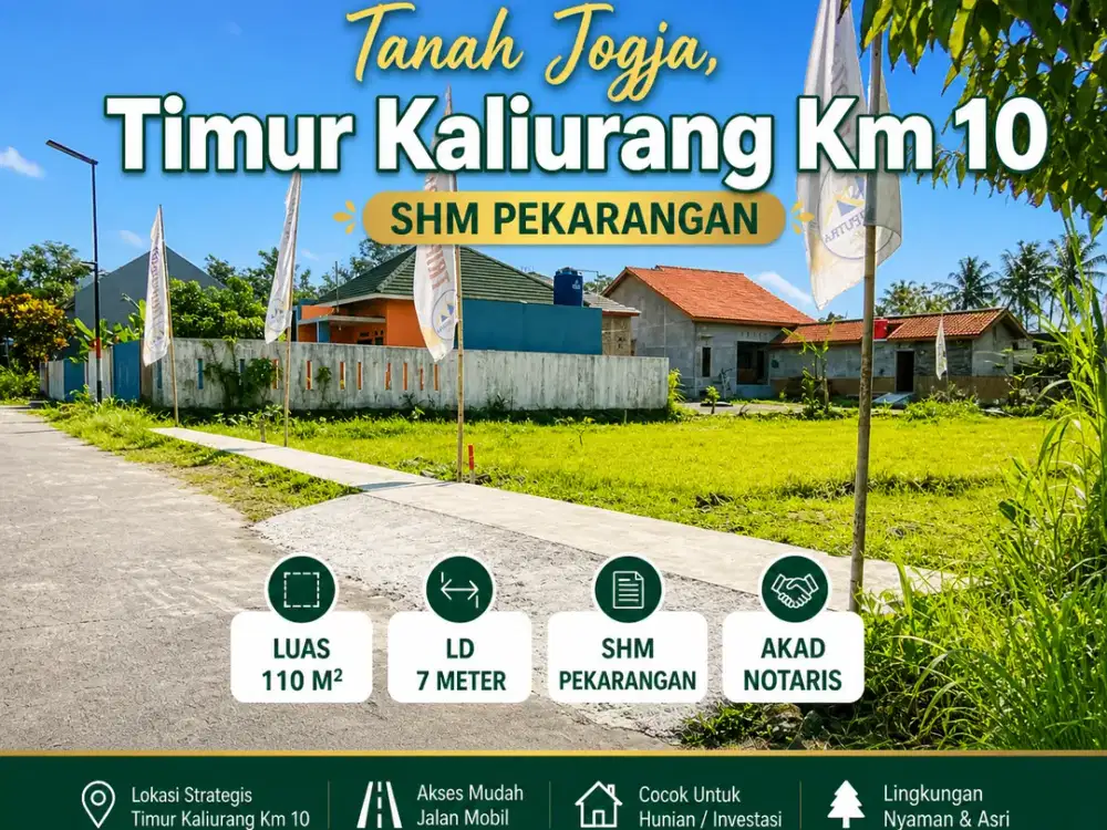 Dijual Tanah Jogja, Timur Pasar Gentang Kaliurang SHM Pekarangan