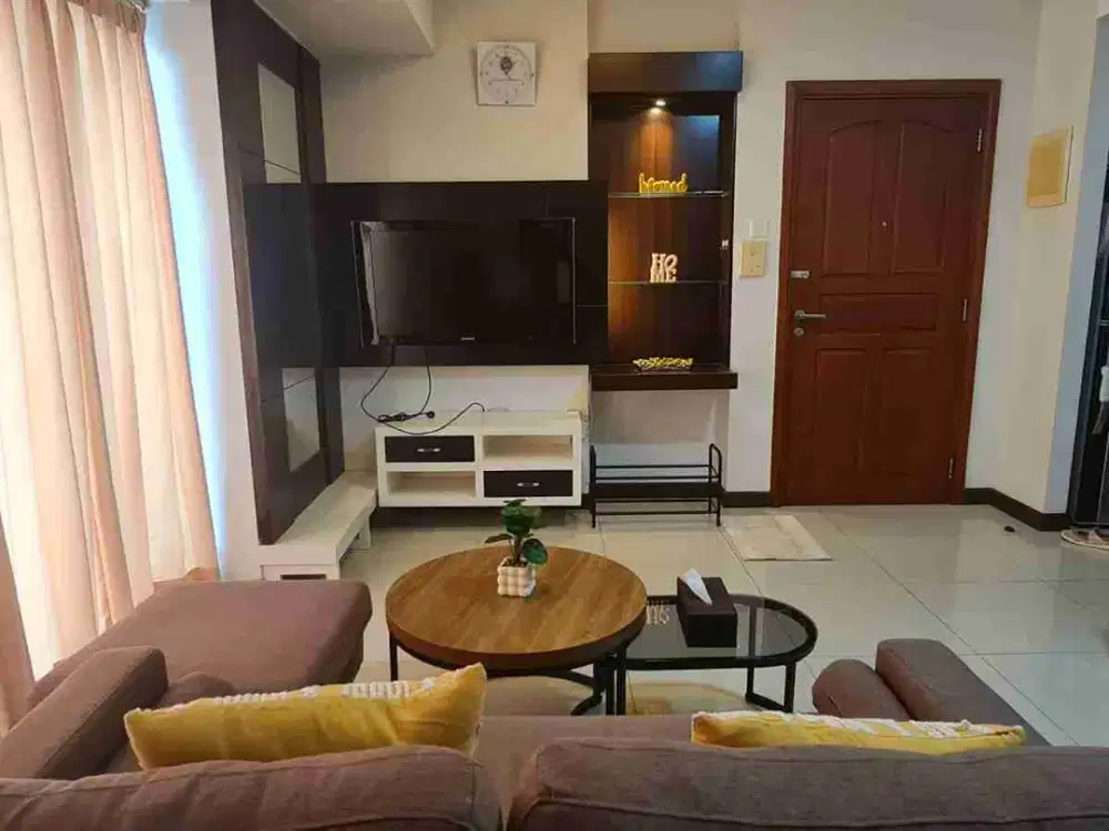 disewakan apartement waterplace tower b 3 br full furnish pojok jadi 2 view 3 kt 2 km