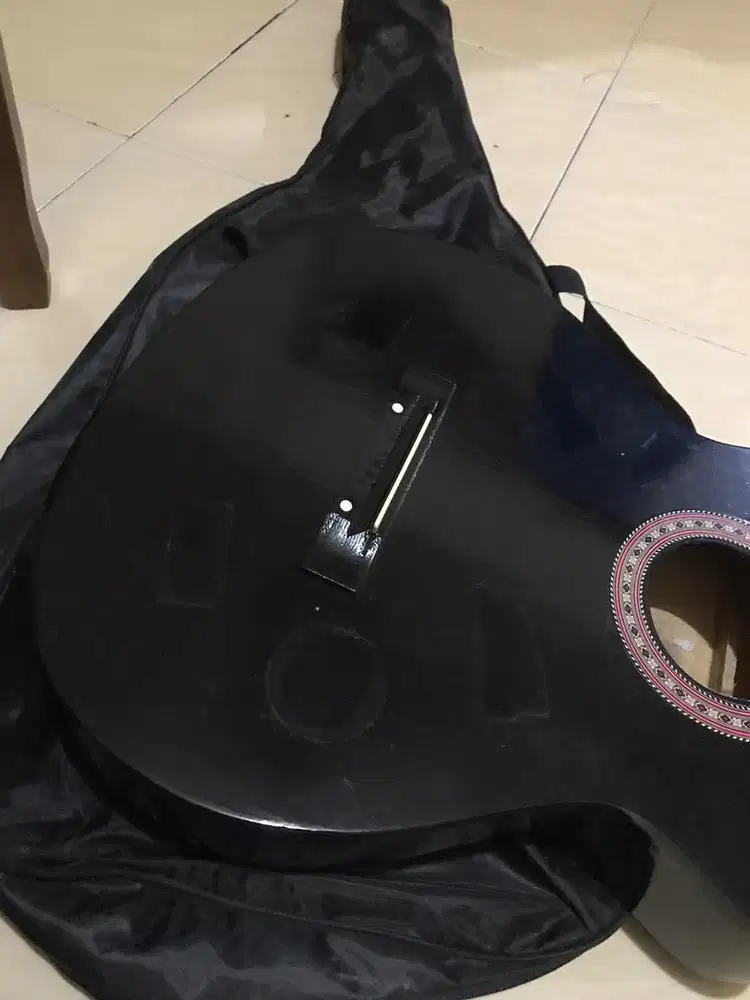 gitar pemula akustik hitam artisan