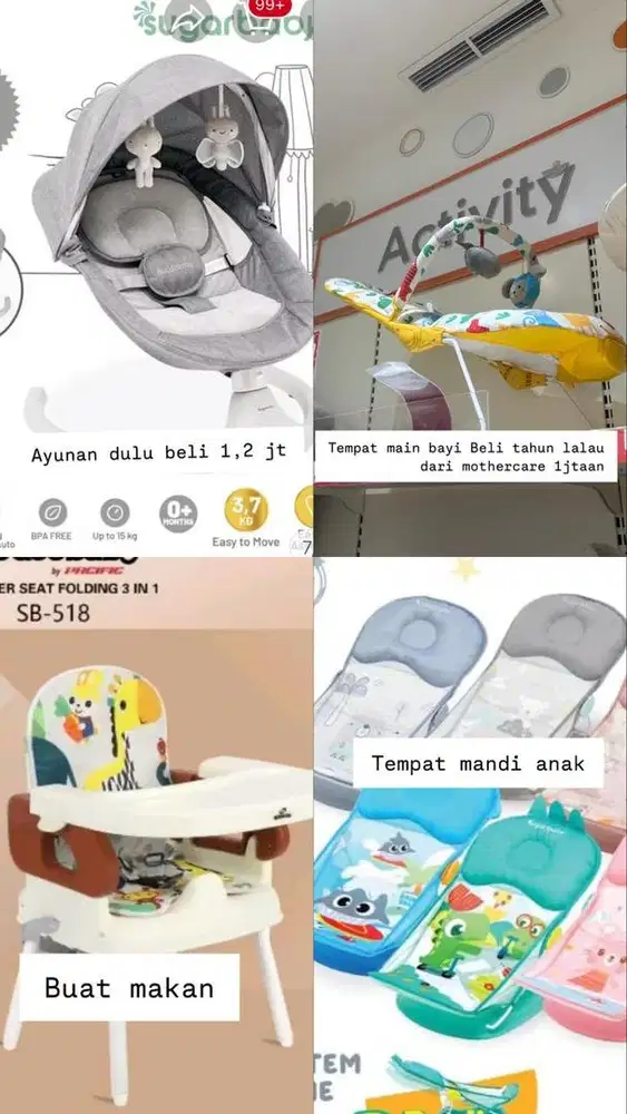 4 Sheet perlengkapan Bayi ( Bouncher