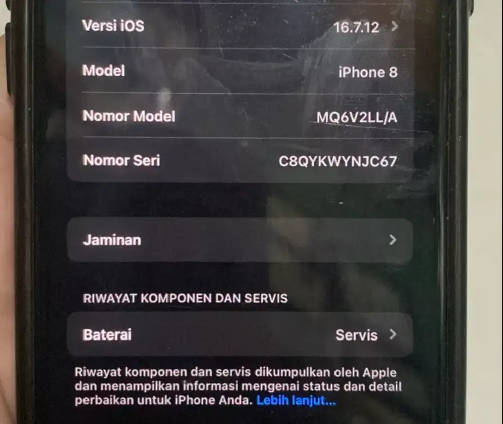 iPhone 8 ios 16.7.12