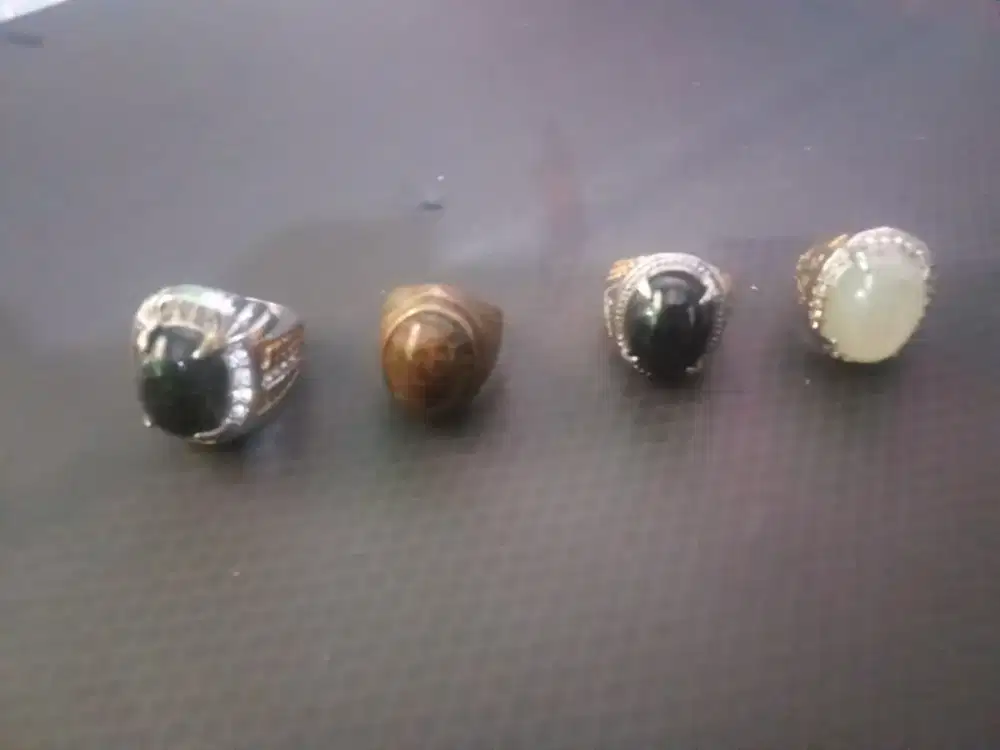 Jual borongan 4 cincin batu akik koleksi