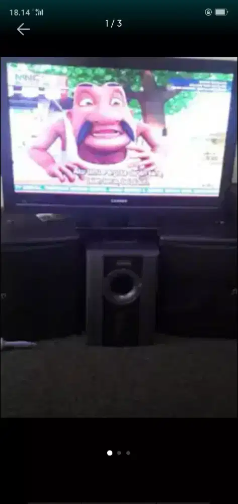 Tv LCD merk Sanken 24  1 set TV antena belum pernah servicenya..