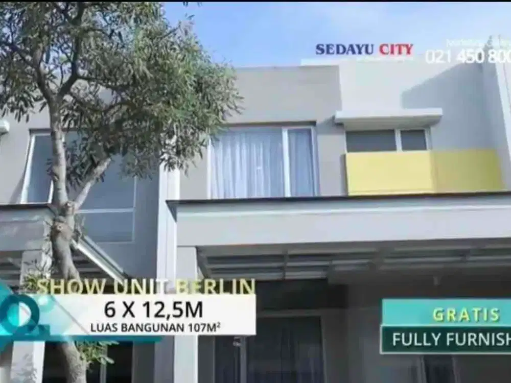 Dijual Rumah  Sedayu City ,  Kelapa Gading  Jakarta utara  Type Berlin  Cluster Eropa