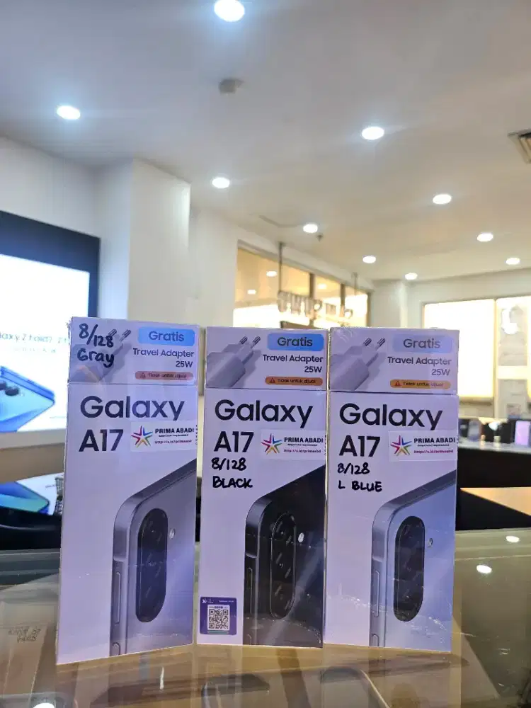 PROMO TERMURAH NEW SAMSUNG GALAXY A17 4g 8+8/128GB GARANSI RESMI SEIN