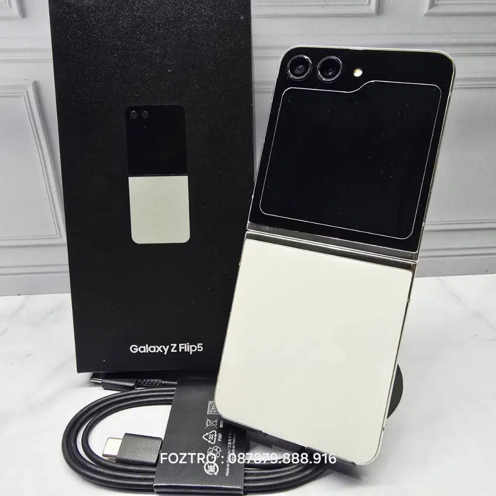 Samsung Galaxy Z Flip 5 8/512GB White Mulus LIKE NEW Fullset Resmi SEI