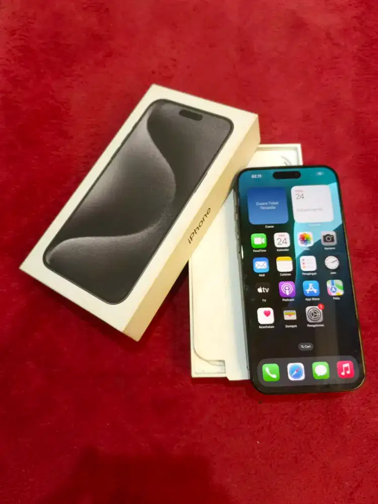 Iphone 15 pro max 256 ex IBOX bh 91 black like new fullset ori
