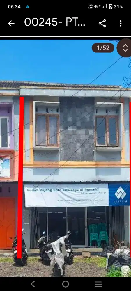 Dikontrakan ruko 2 lantai