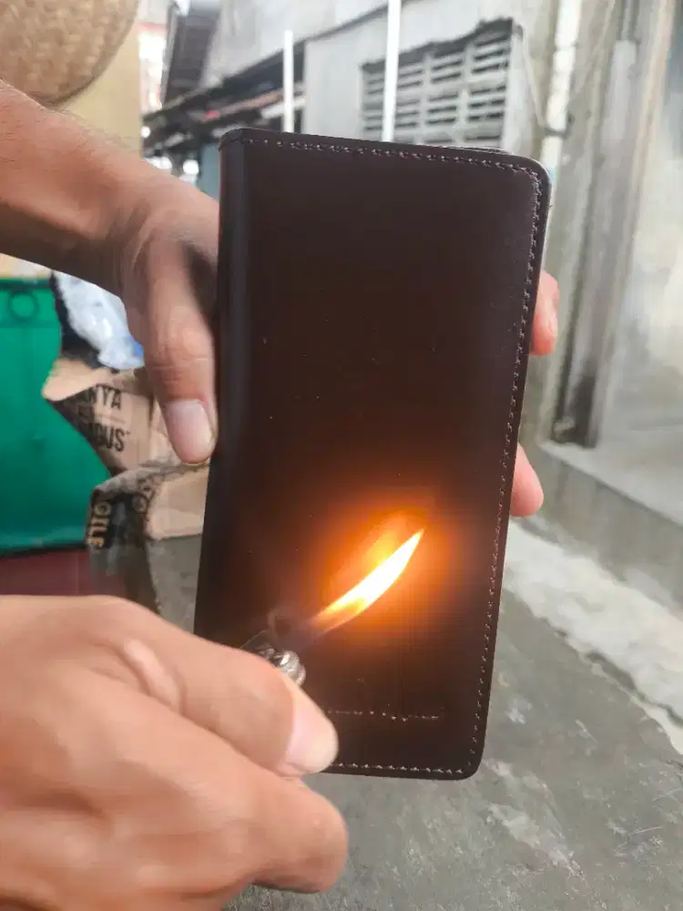 Dompet Panjang Pria Kulit Sapi Asli Full Tahan Bakar Promo