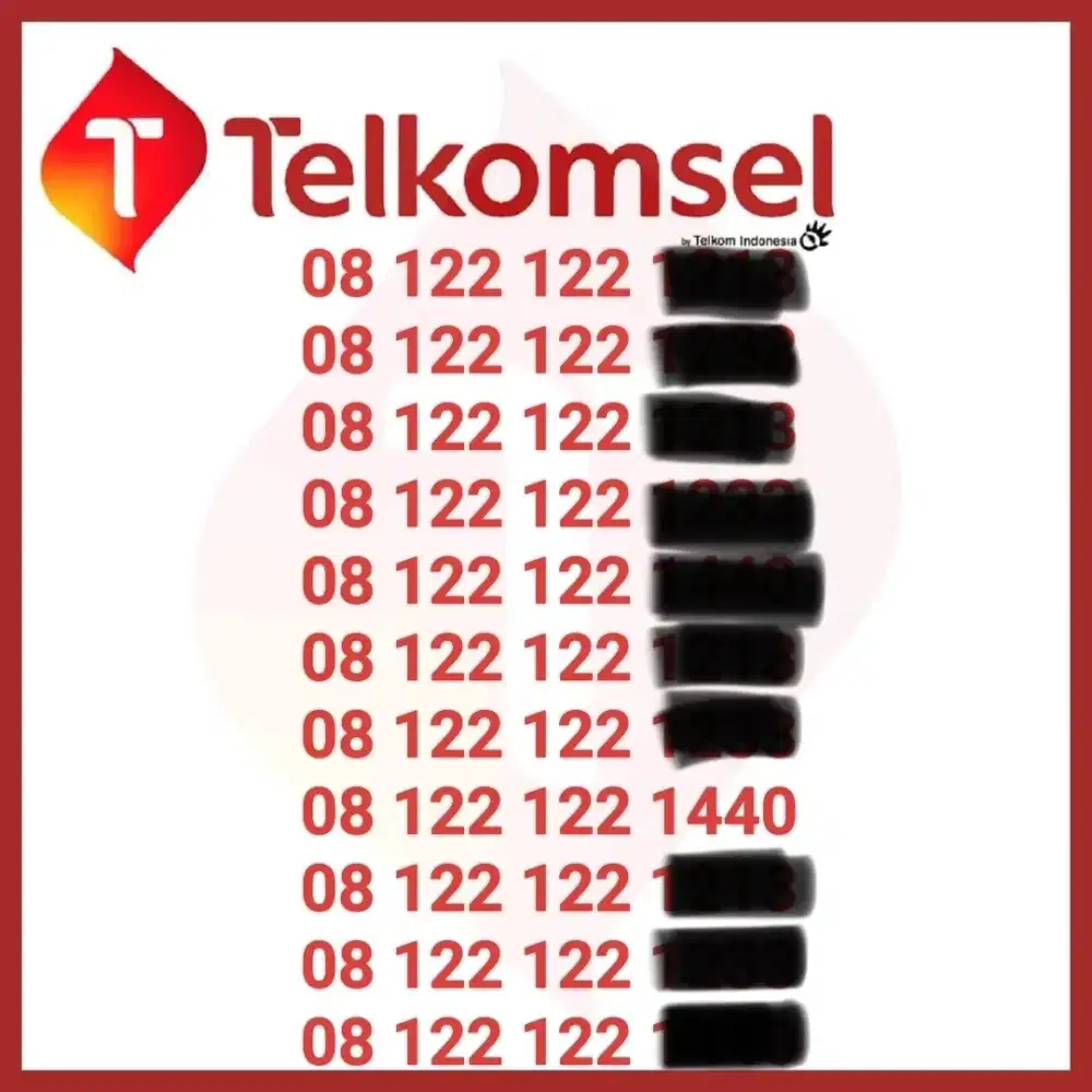 nomor cantik simpati minimalis 08 122 122