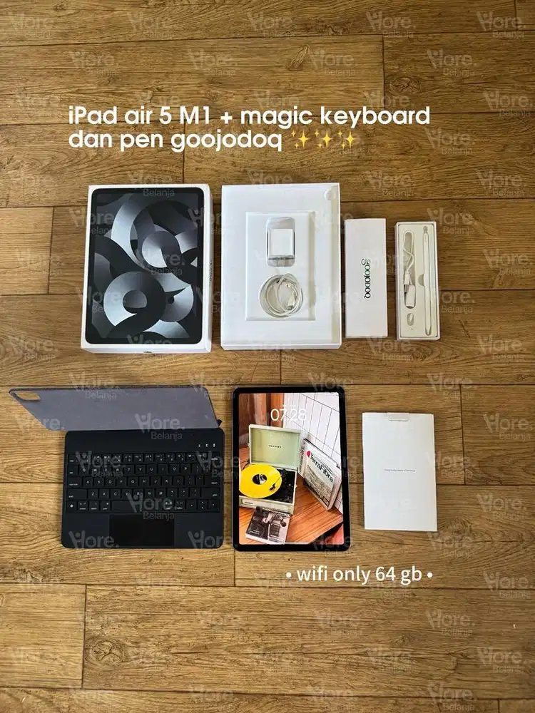 iPad air 5 M1 magic keyboard dan pen goojodoq