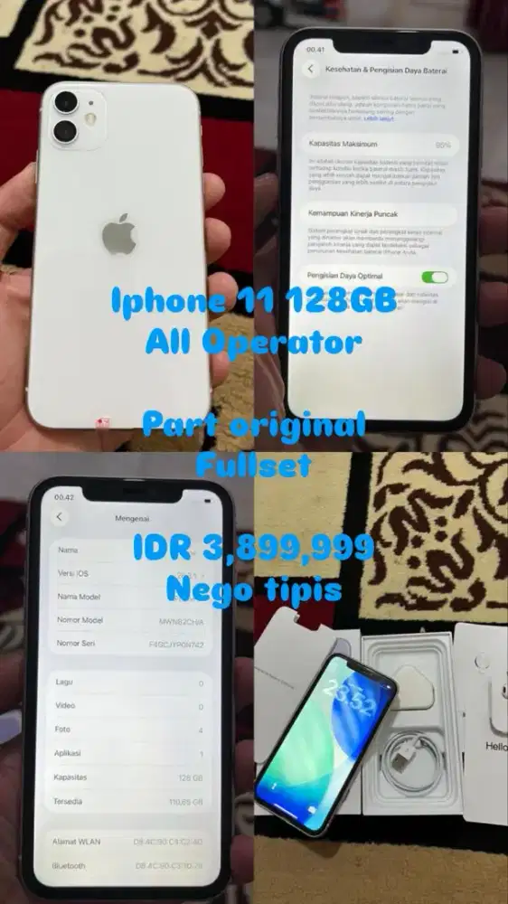Iphone 11 128GB Fullset