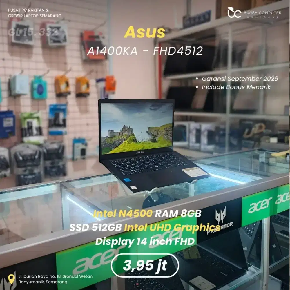 ASUS Vivobook 14 A1400KA-FHD4512 | Intel N4500 8GB 512GB