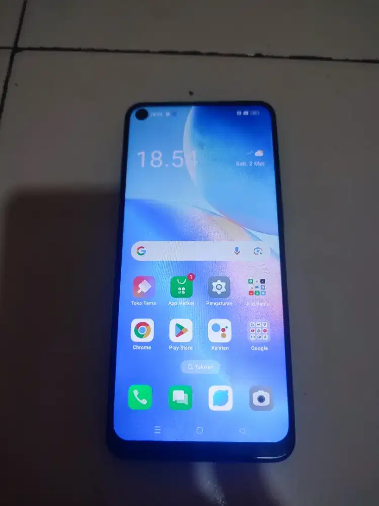 Dijual hp oppo Reno 5, ram 8+4/128, nfc aktif, batangan