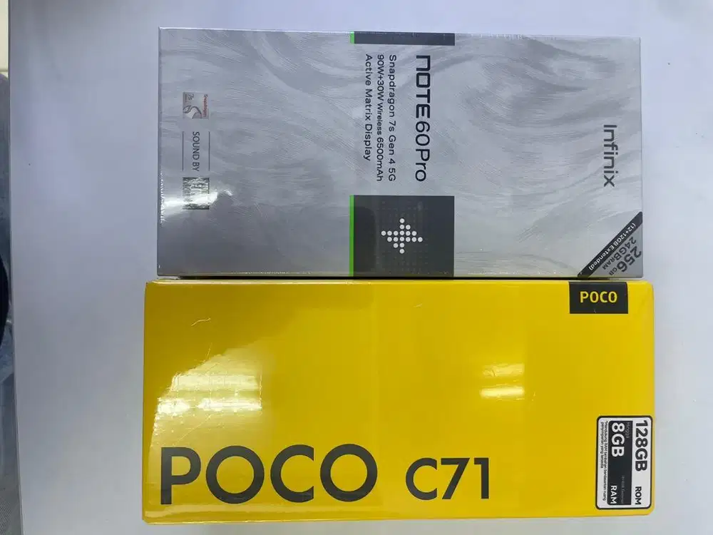 infinix note 60 Pro 12/256 dan Poco C71 4/128