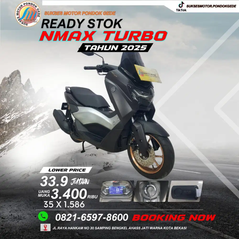 NMAX TURBO TAHUN 2025 CASH KRESIT BISA KTP DAERAH RUMAH SEWA