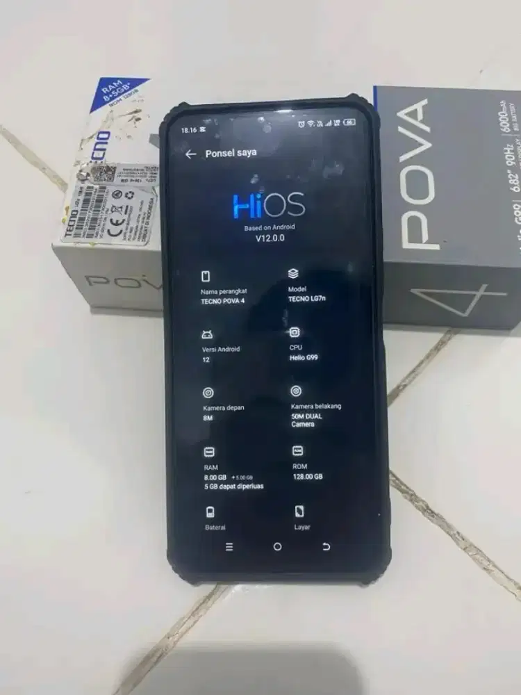 Jual Tecno Pova 4 NFC Fullsett