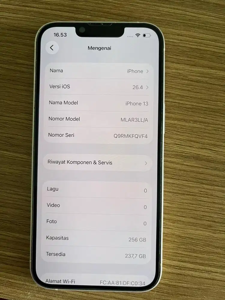 Jual iPhone 13 128 GB inter wifi only