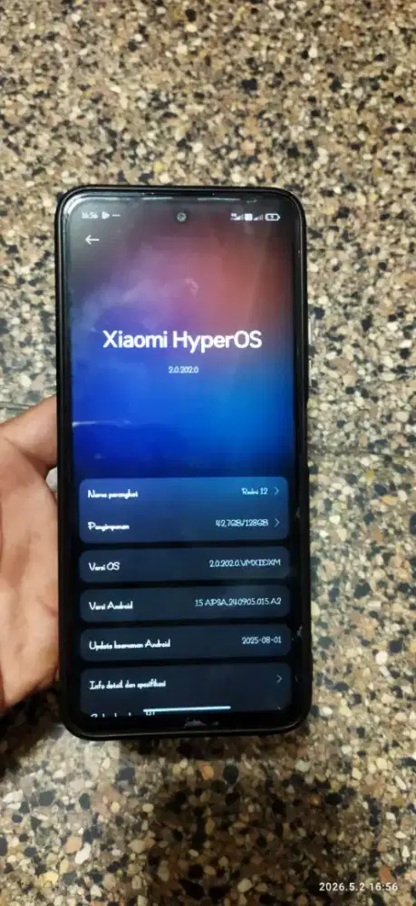 Redmi 12 ram 8+8/128 pakain sehari-hari hp+cas nepis