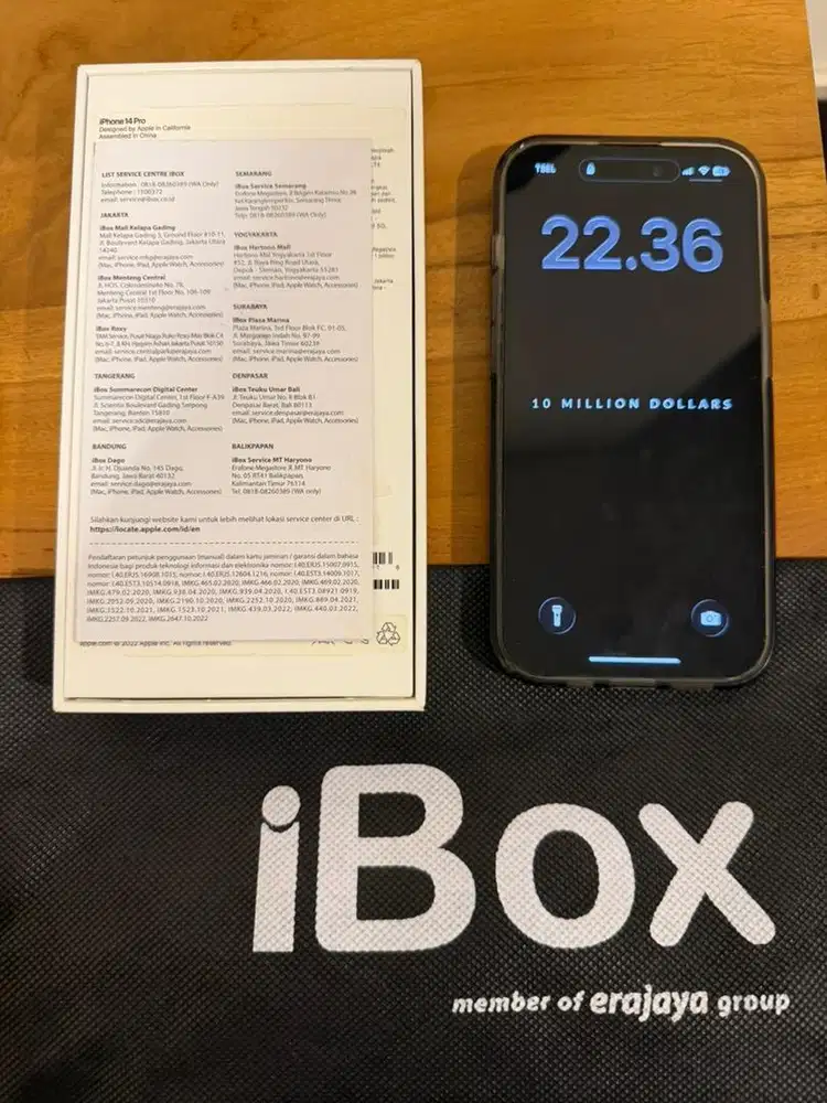 Iphone 14 pro hitam 1TB ex ibox