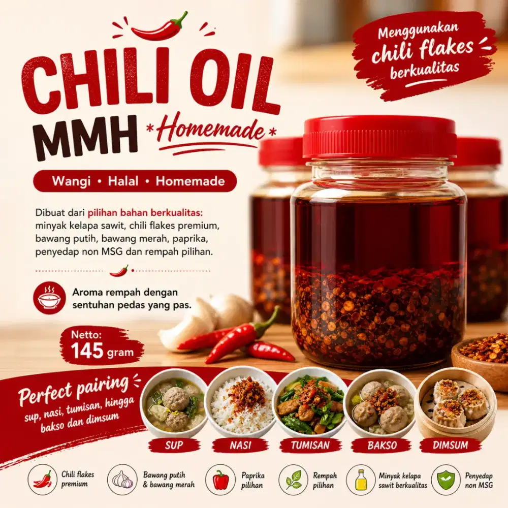 Chili Oil MMH Netto 145 gram Non MSG