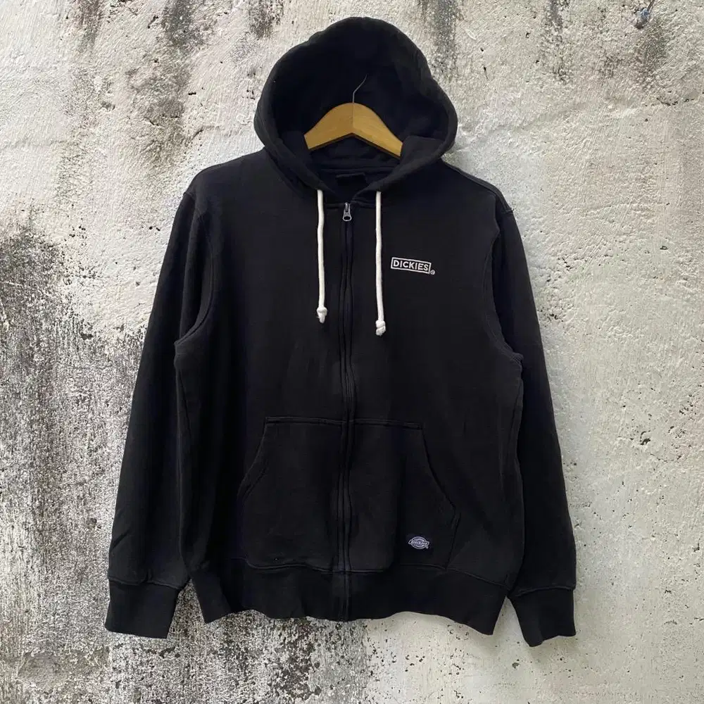Ziphoodie Dickies - Size L fit M - Jaket Zipper hoodie hitam black