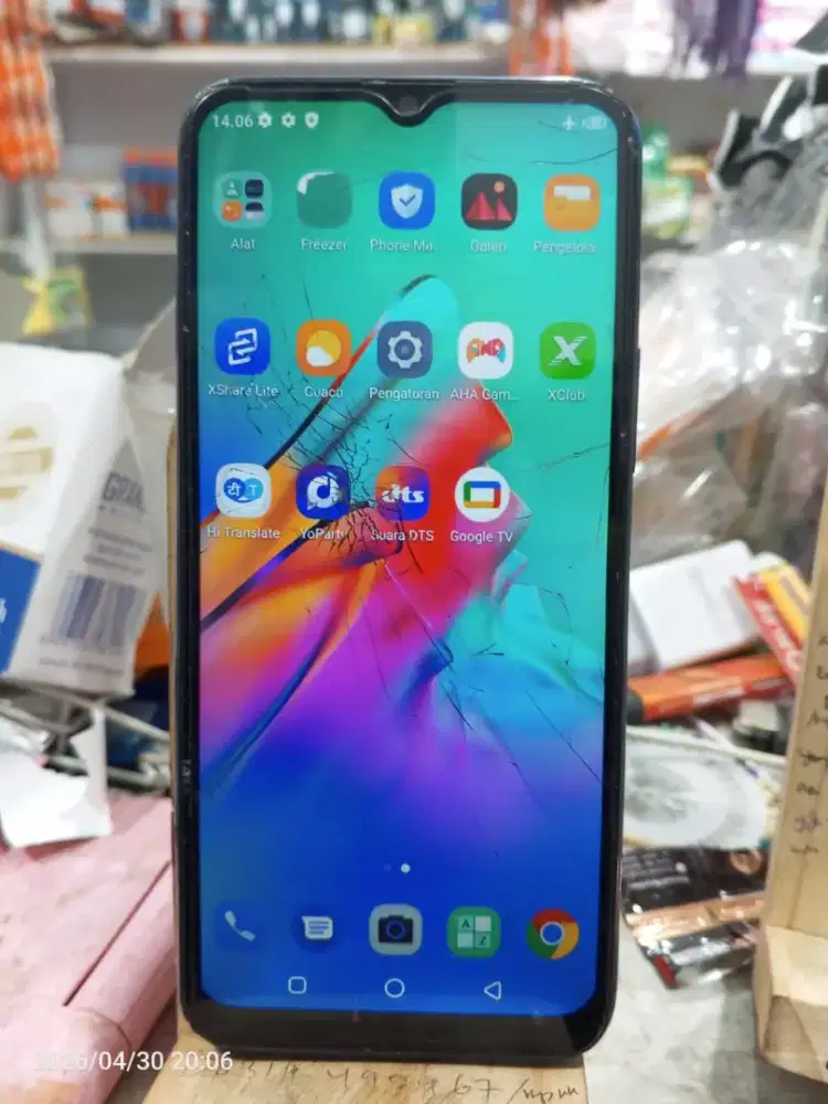 Infinix smart 5 2/32 tc retak sentuh normal