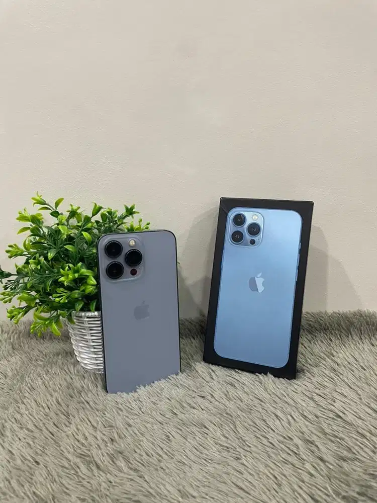 IPhone 13 Pro 128GB Sierra Blue mulus Fullset BH 100% Sinyal Permanent