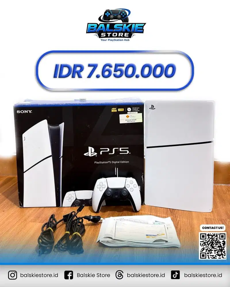 PS5 SLIM DIGITAL 1TB GARANSI RESMI SONY INDONESIA