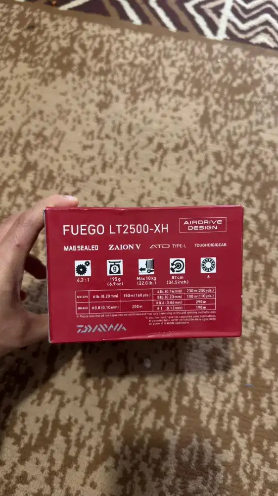 REEL Pancing Daiwa Fuego LT 2500XH -Kondisi new belum pernah pakai